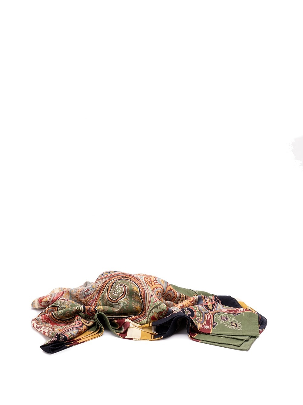 Wool And Silk Shawl With Print - 1