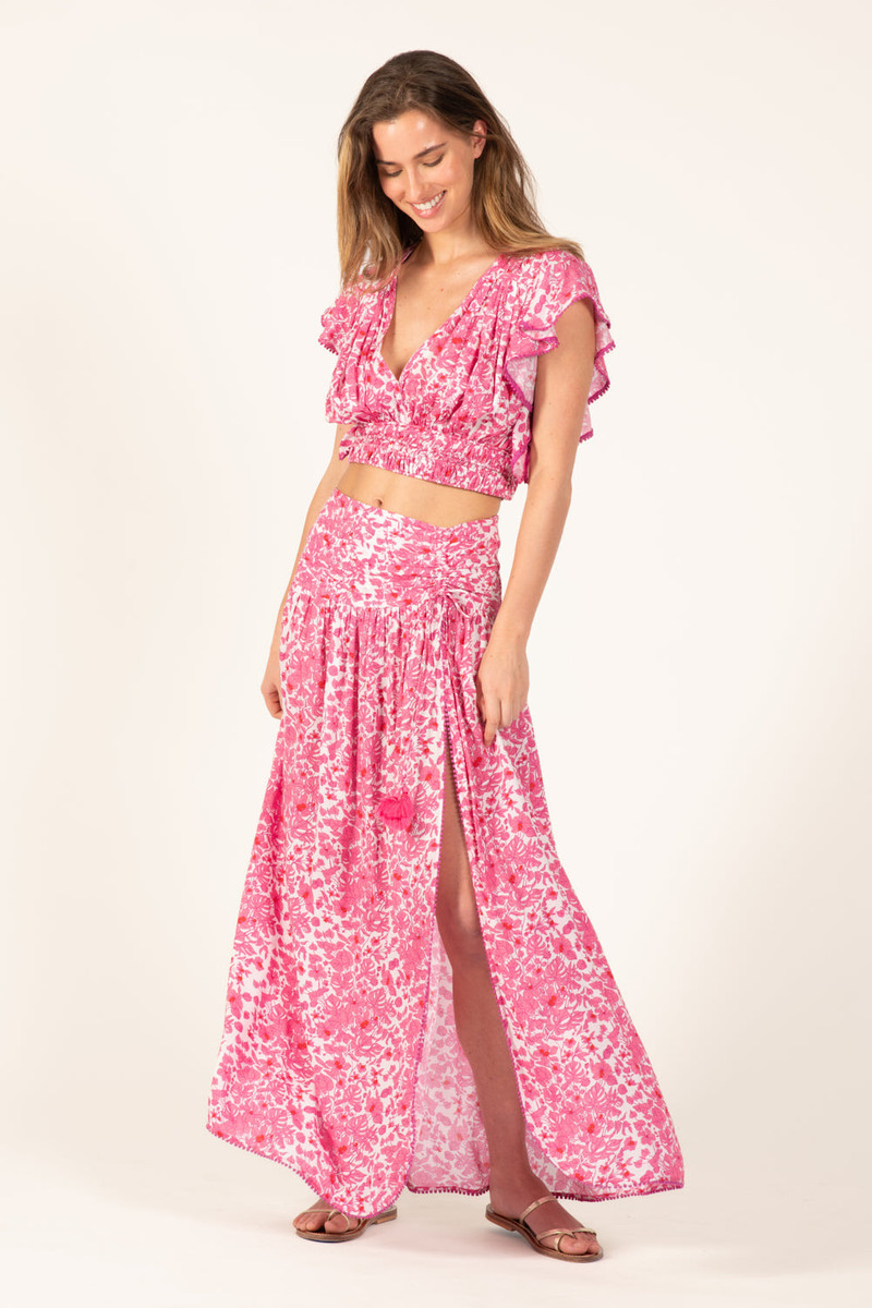 Long Skirt Carla - Pink Aquaflora 1