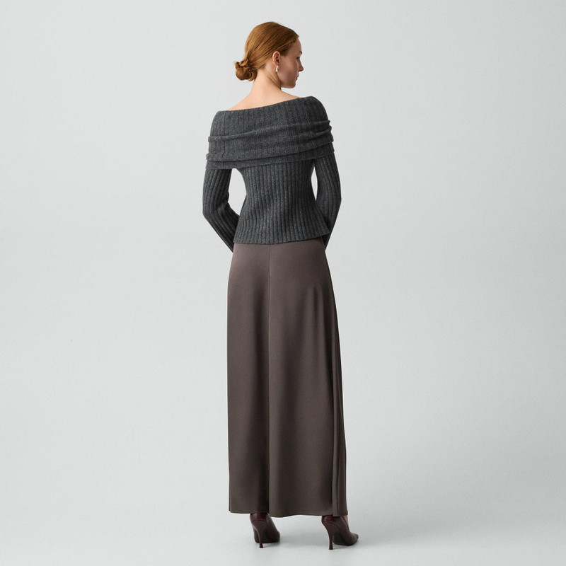 Theory A-Line Maxi Skirt in Satin outlook