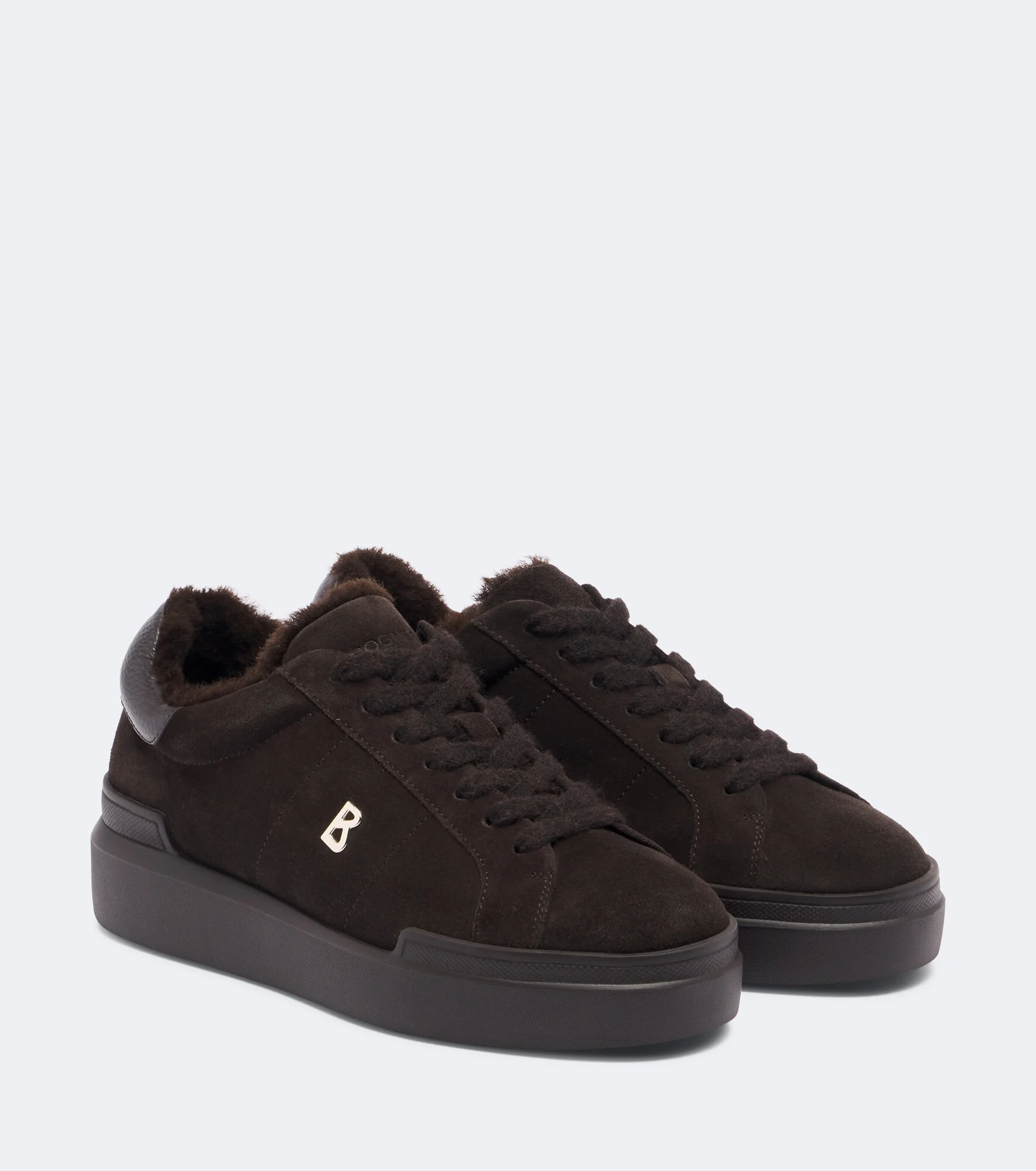 Hollywood 32 A shearling-lined suede sneakers - 1