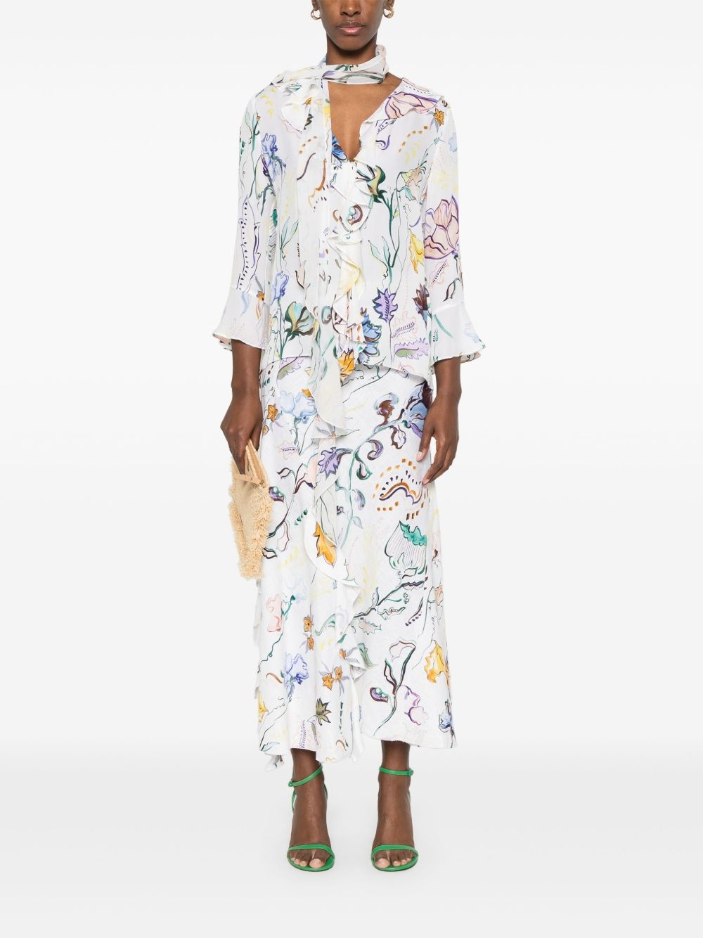 floral-print shirt - 2