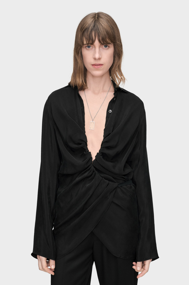 Maison Margiela Ruched Wrap Shirt outlook