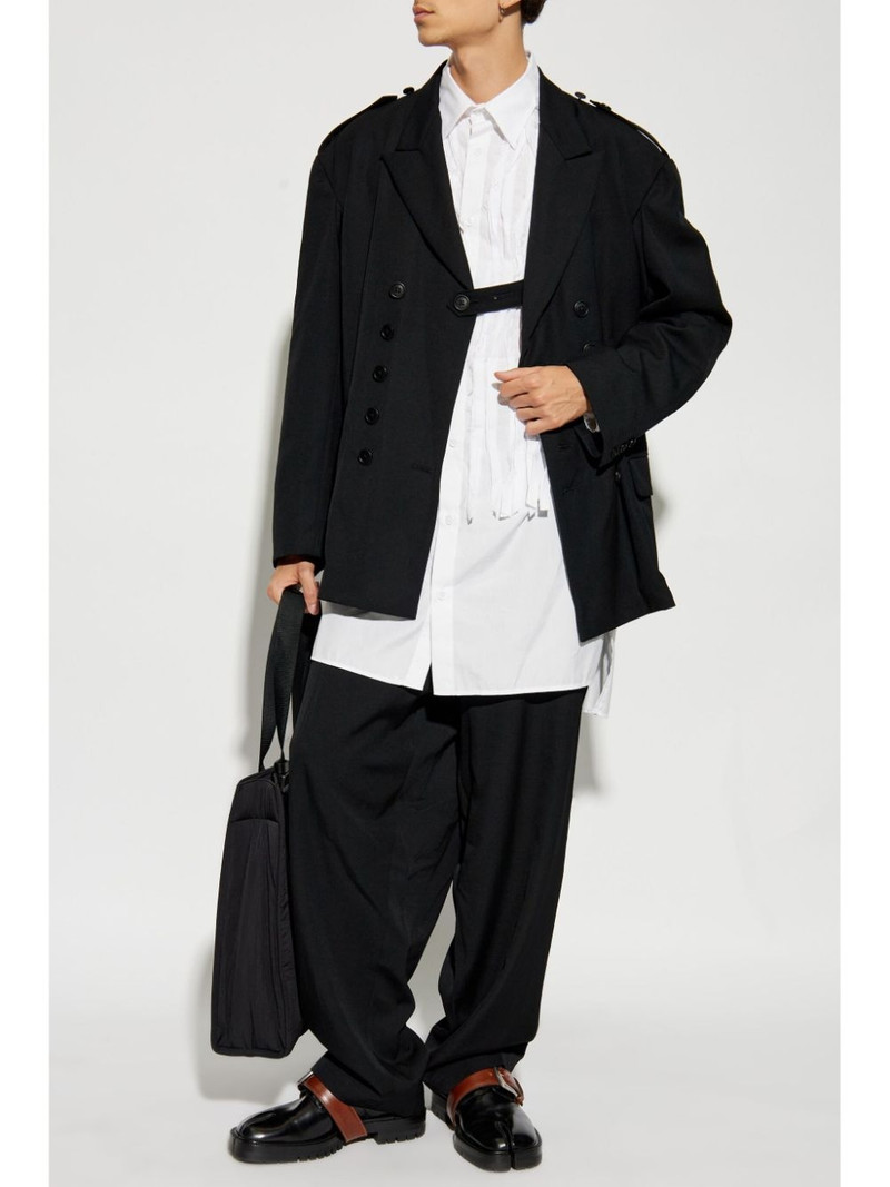 Yohji Yamamoto wool double-breasted blazer outlook