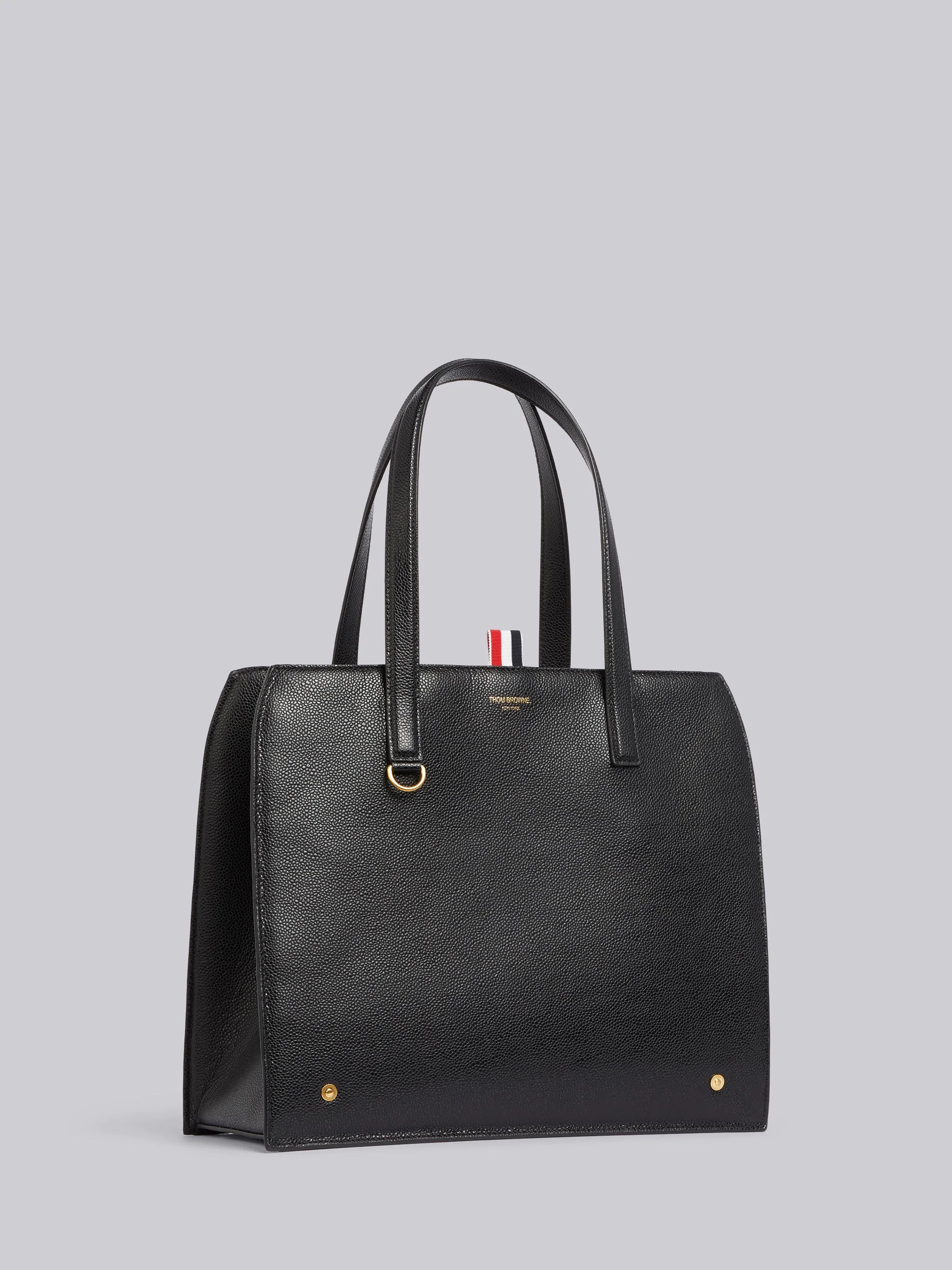 Black Pebbled Soft Thom Tote - 3