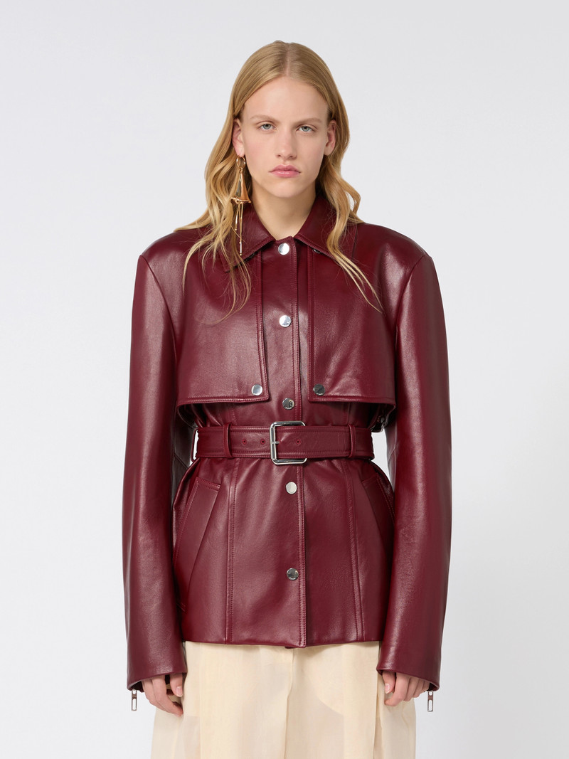 TENZONE Nappa leather two-piece jacket - BORDEAUX 3