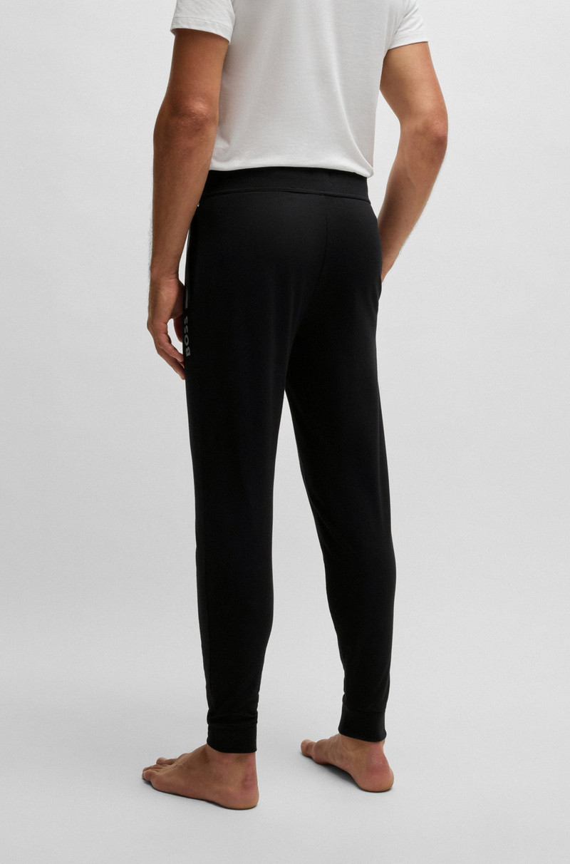 DRAWCORD TRACKSUIT BOTTOMS IN COTTON TERRY WITH LOGO PRINT 4