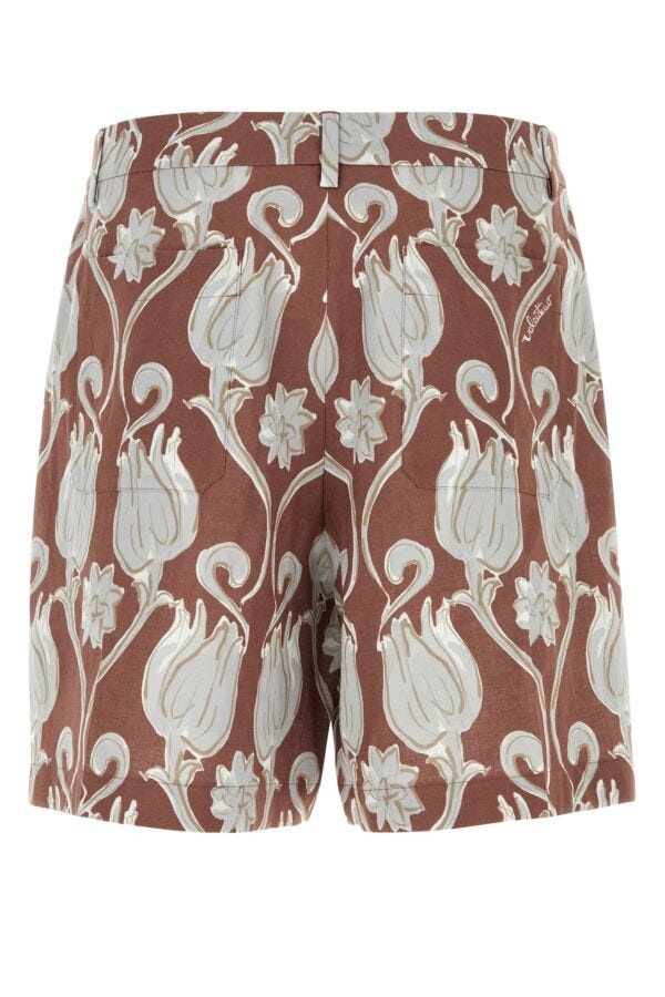 Valentino Garavani Man Printed Linen Bermuda Shorts - 2