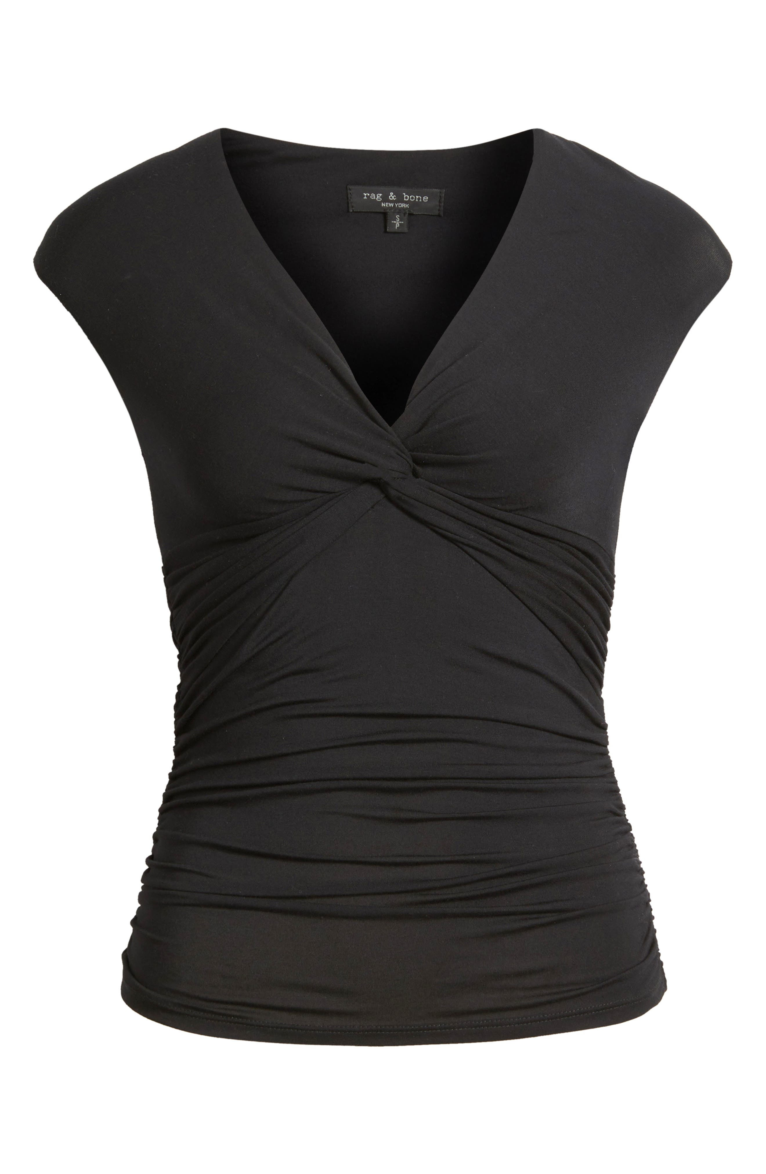 rag & bone Luca Twist Front Top in Black at Nordstrom - 5