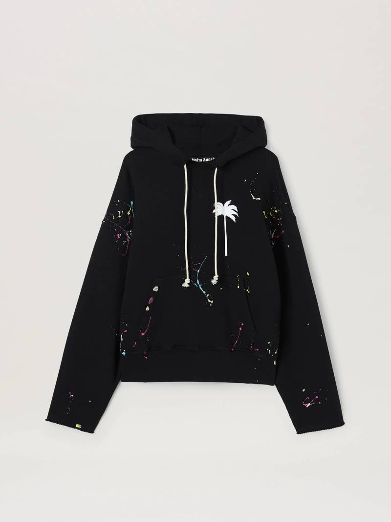 PAINTED PALM TREE HOODED SWEATSHIRT - 1