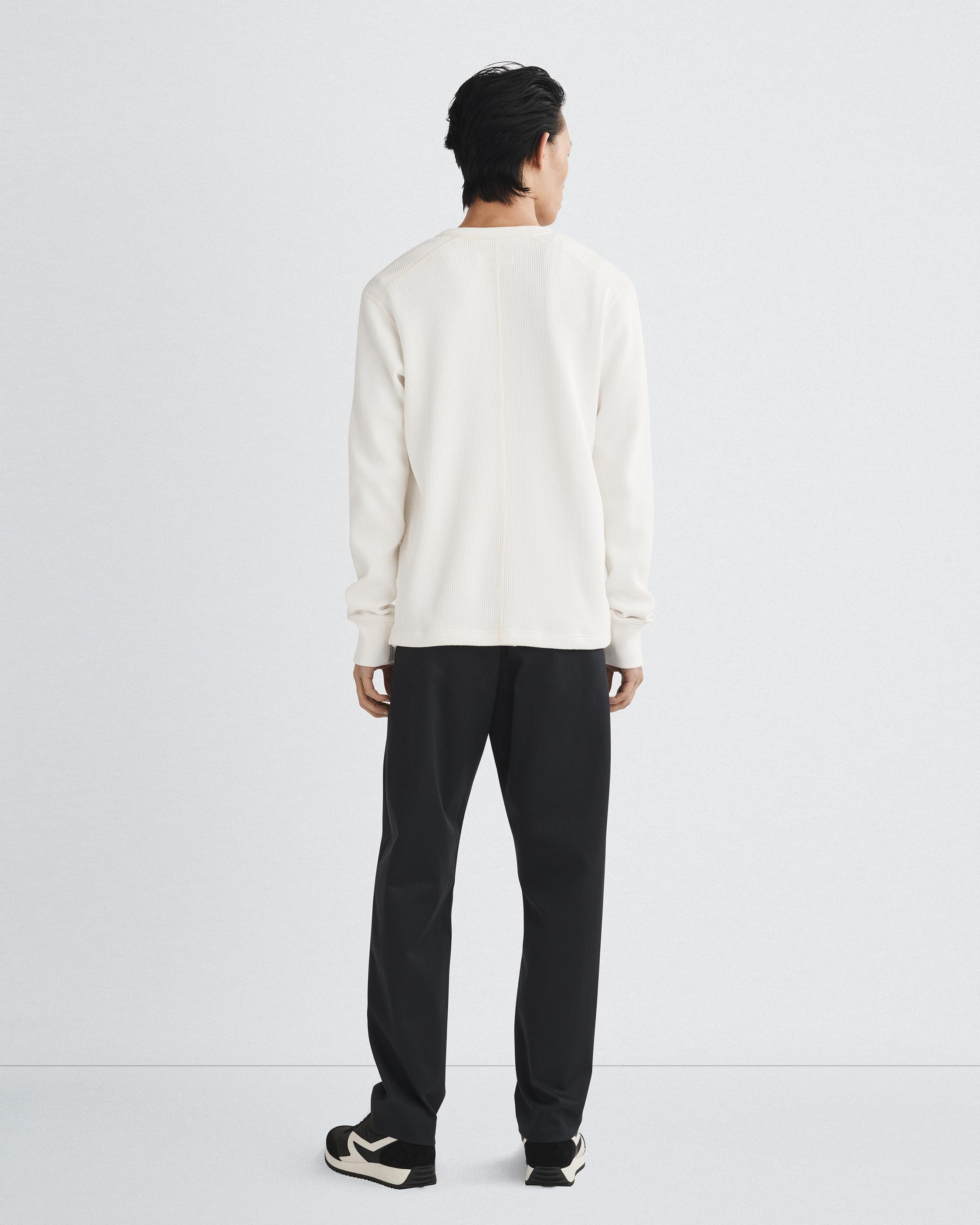 Garment Dyed Waffle Henley
Cotton Long Sleeve Shirt - 5
