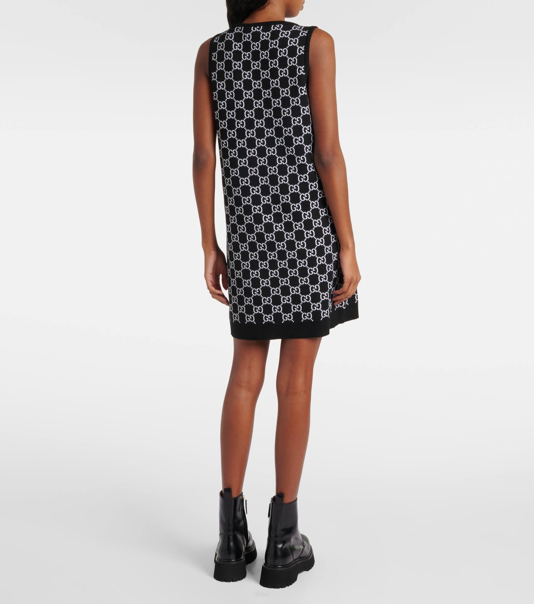 GG wool-blend jacquard minidress - 3