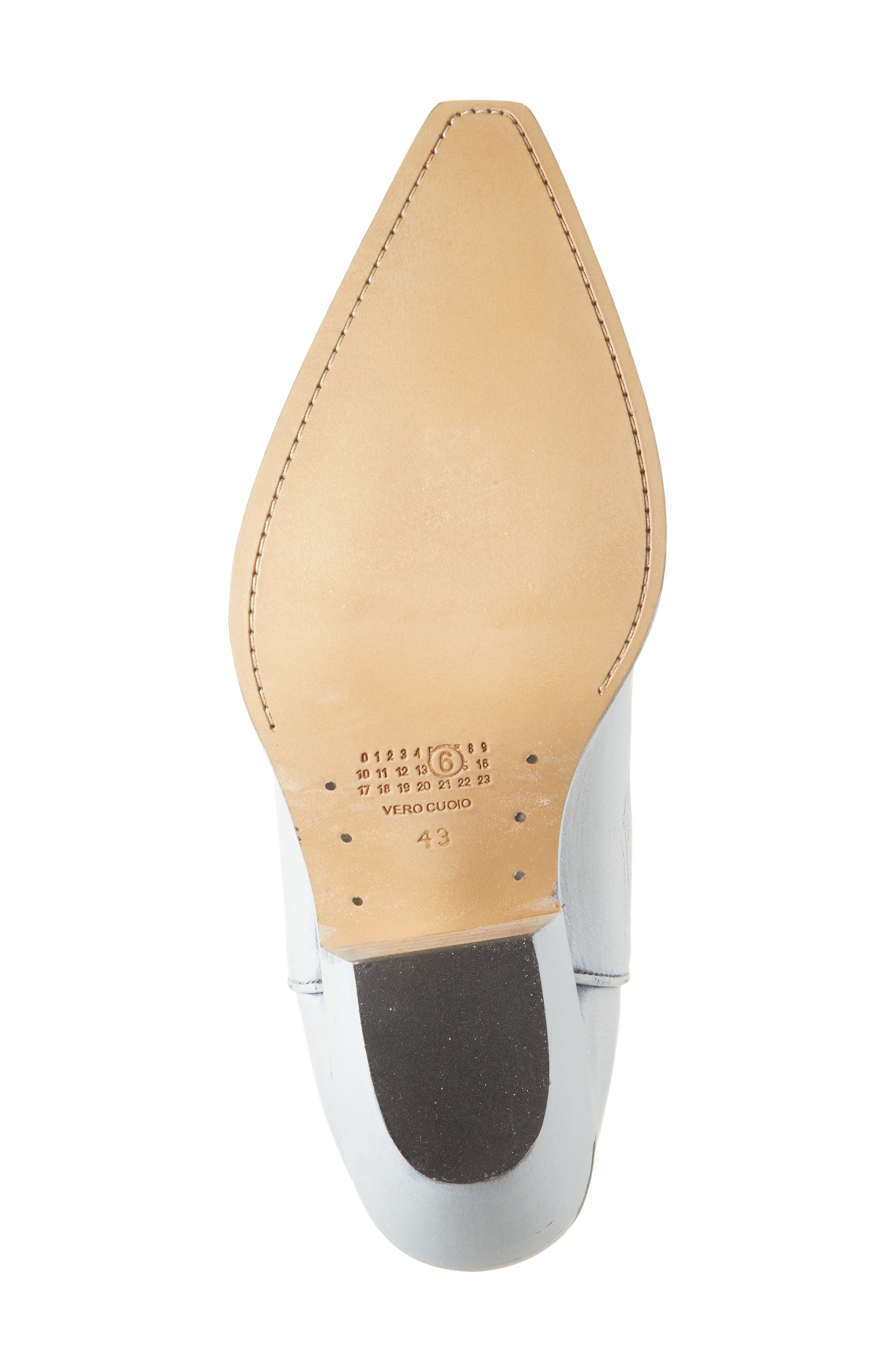 MM6 Maison Margiela Painted Cowboy Boot in Black/White at Nordstrom - 6