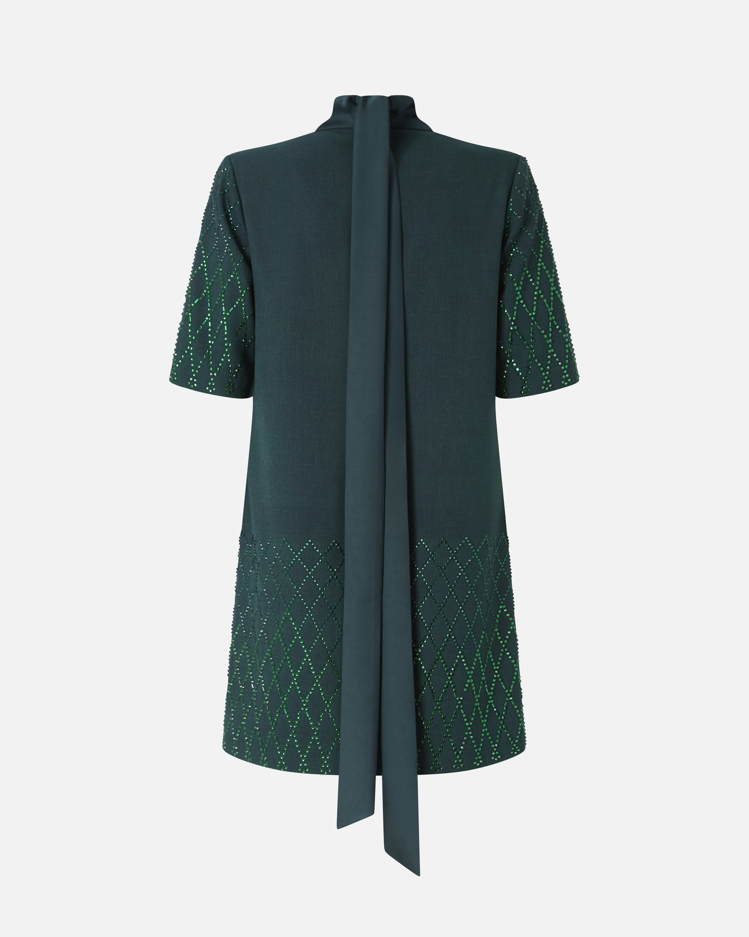 T-SHIRT-STYLE DRESS WITH RHINESTONES - 6