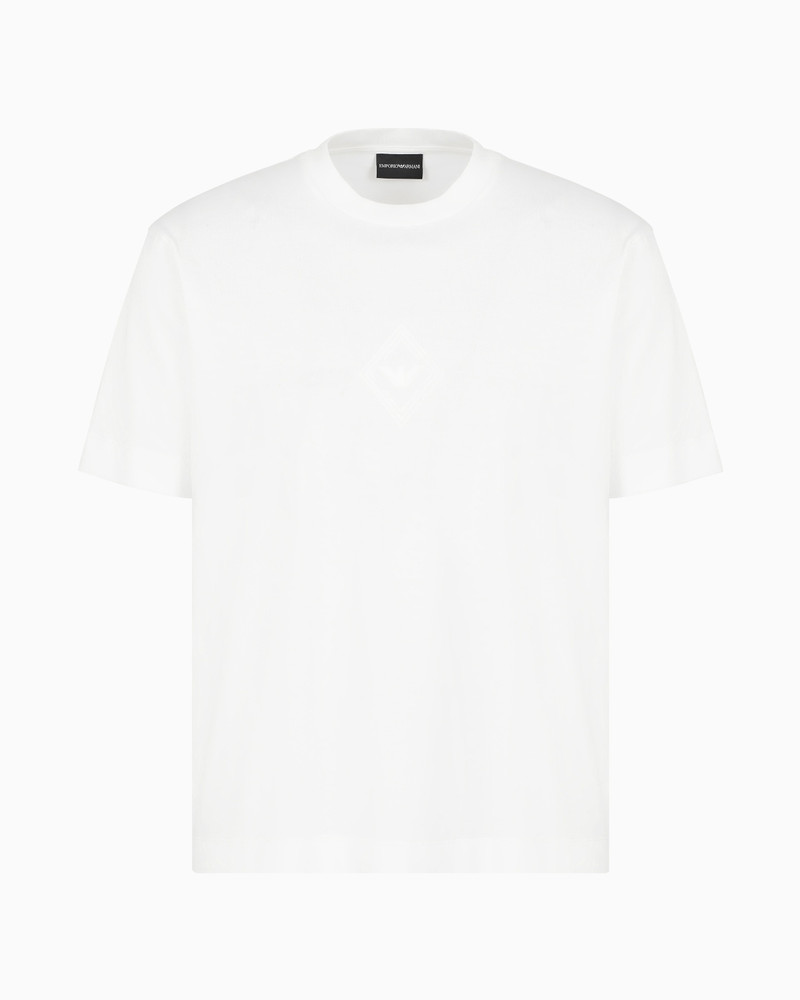 JERSEY T-SHIRT WITH EMBOSSED EAGLE LOGO 1