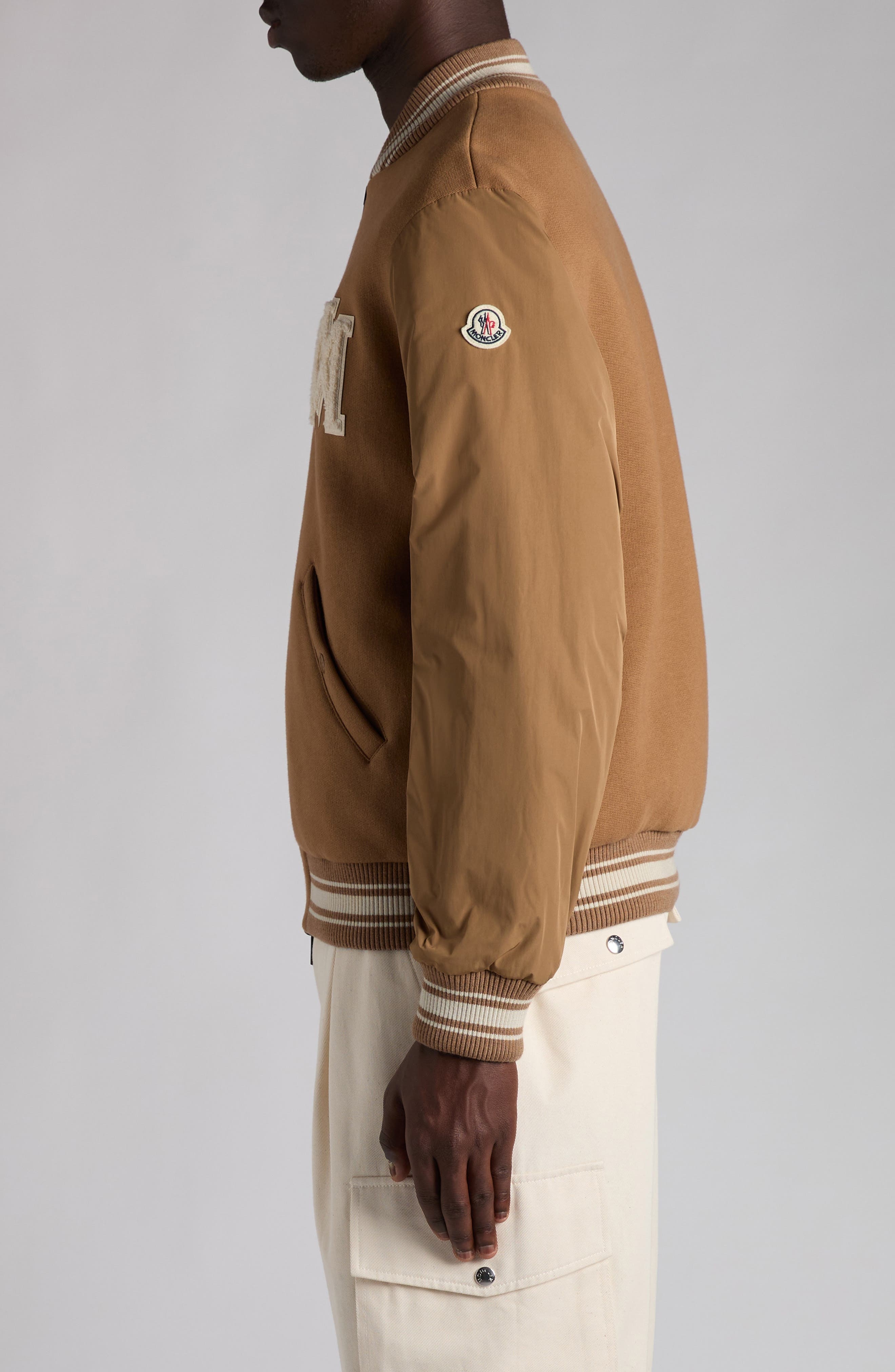 Moncler Vennes Reversible Down Bomber Jacket in Friar Brown at Nordstrom - 4