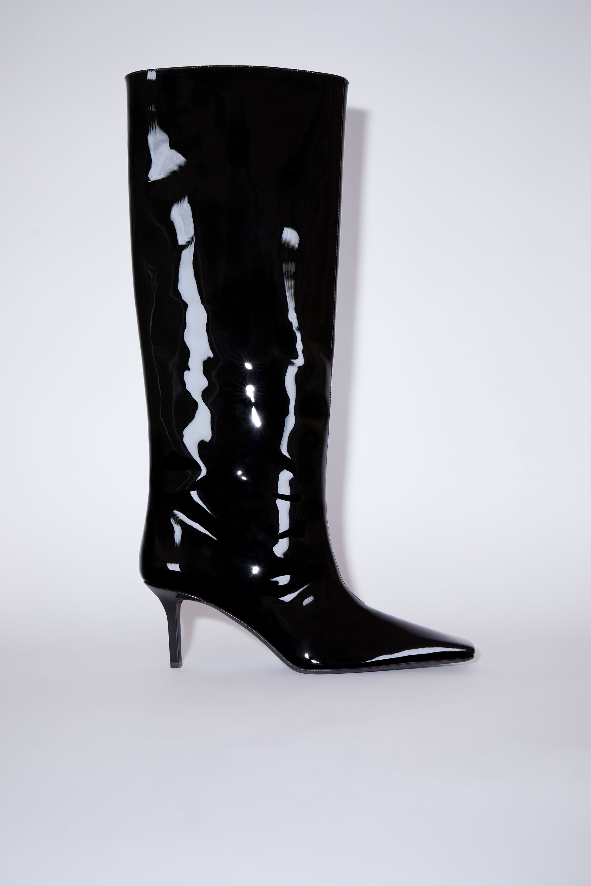 Leather heel boots - Black - 1