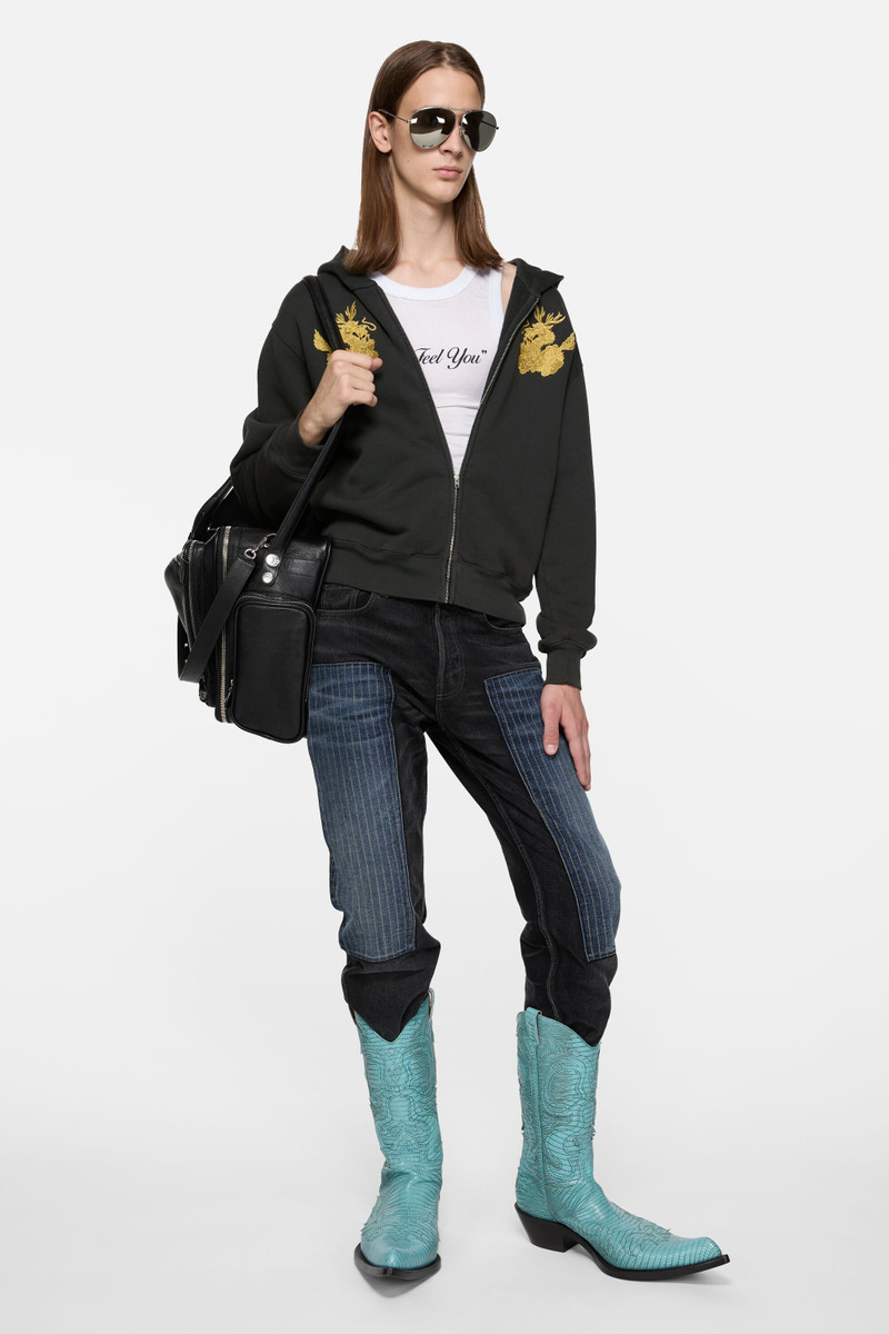 Acne Studios Hooded logo sweatshirt - Faded black outlook