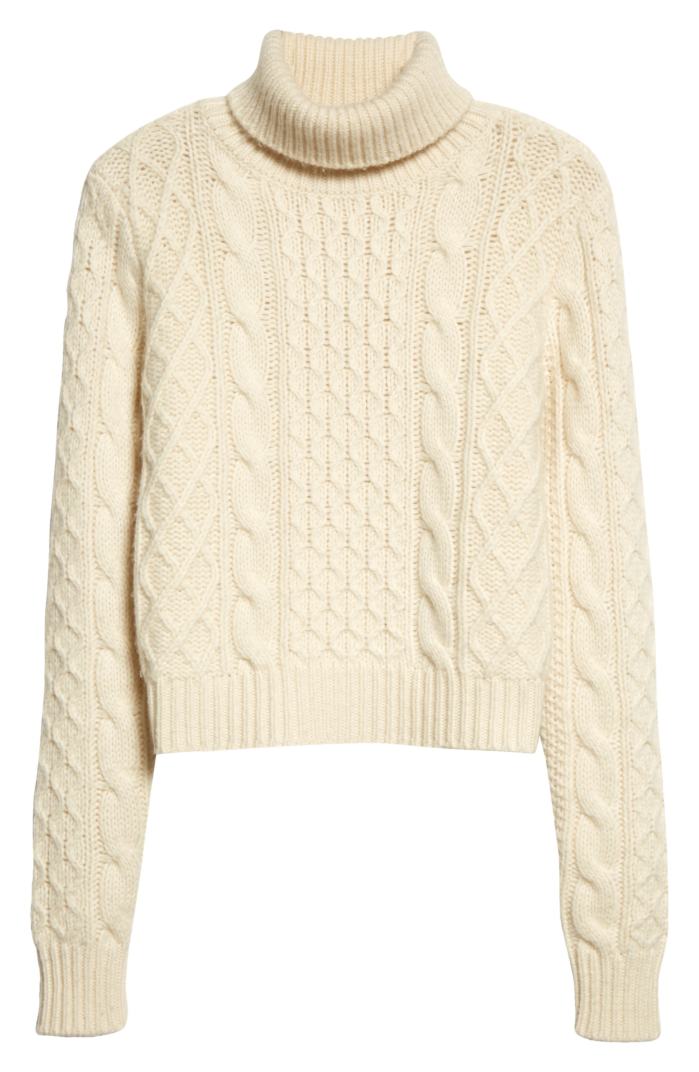 Andrina Wool & Cashmere Cable Turtleneck Sweater - 6