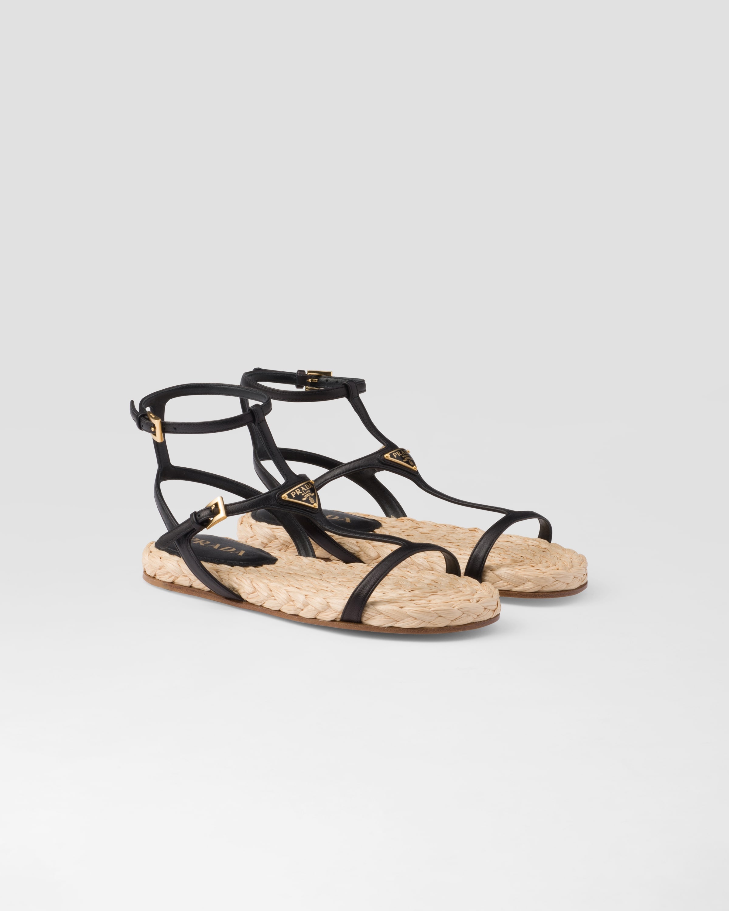 Flat nappa leather sandals - 1