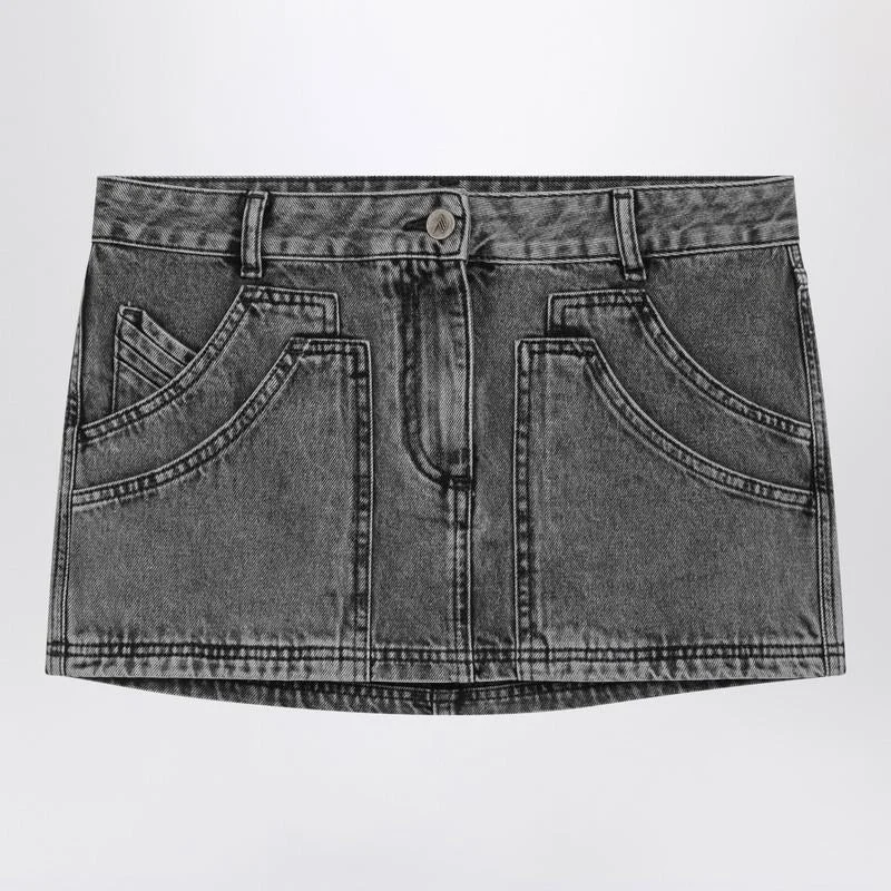 The Attico Denim Mini Skirt - 1