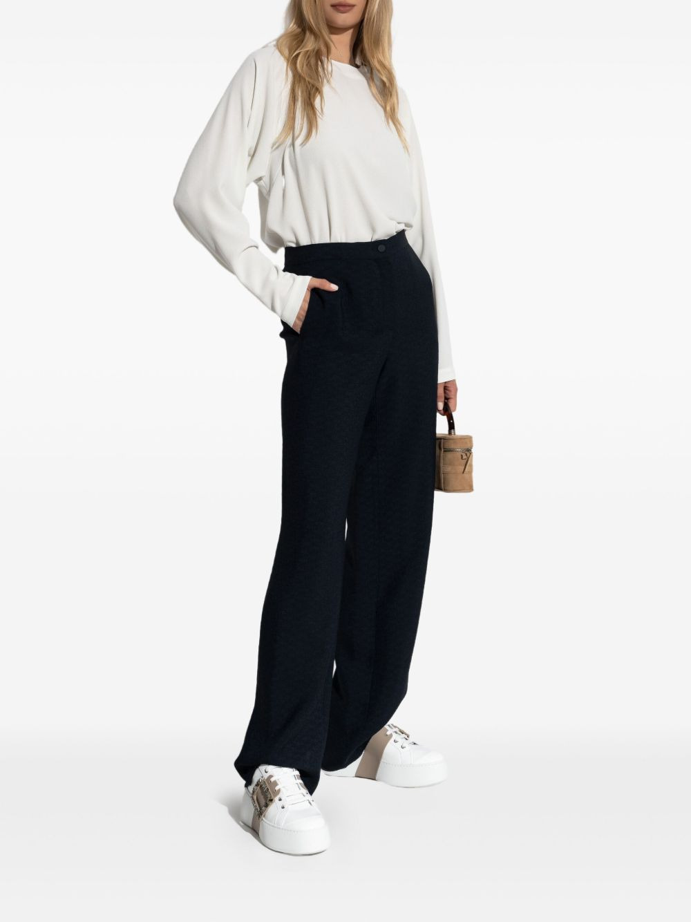 button-detail raglan-sleeves blouse - 2