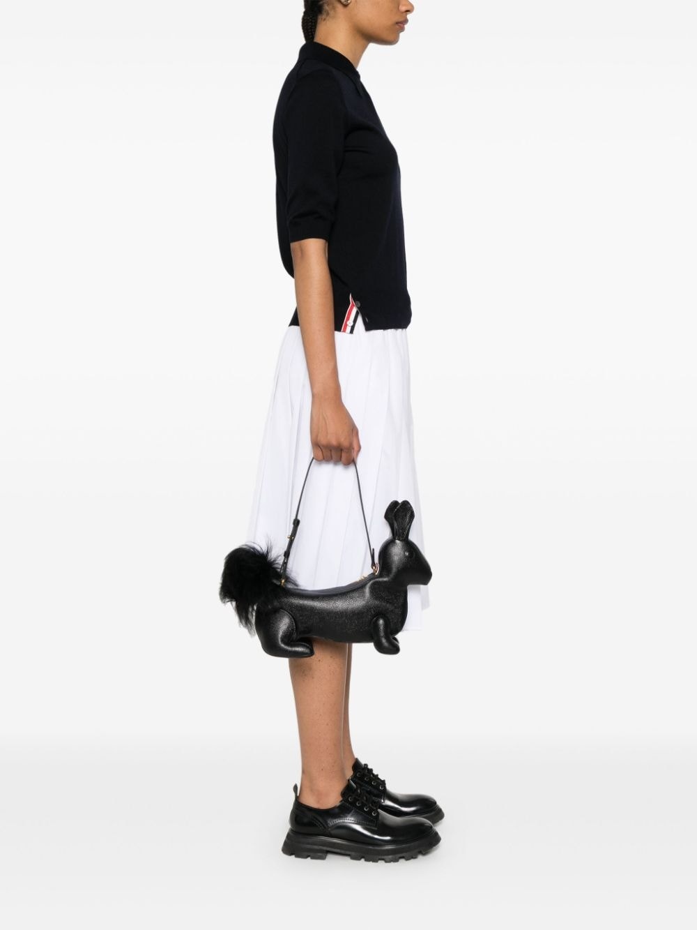 squirrel-motif leather shoulder bag - 2