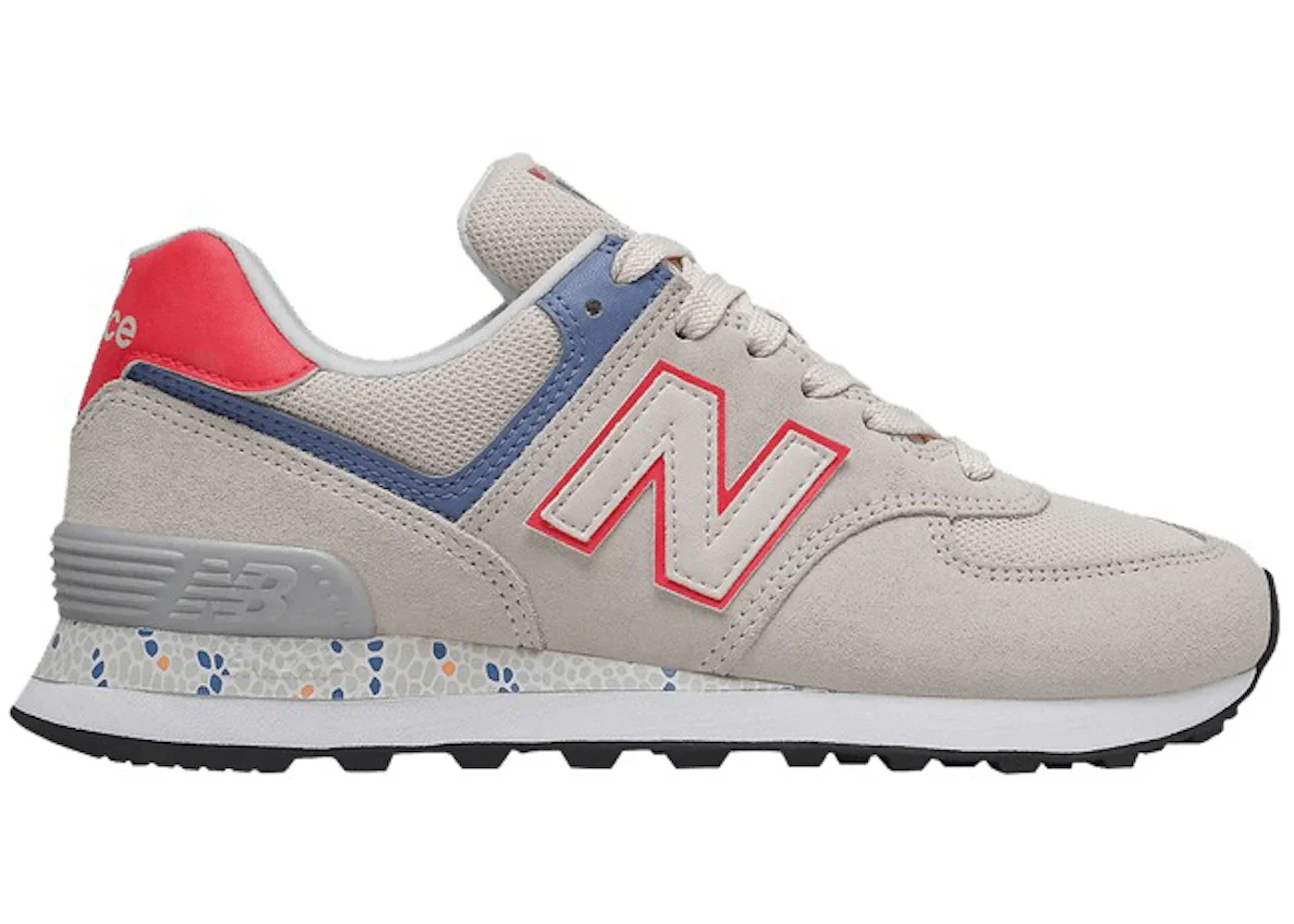 New Balance 574 Raw Silk Vivid Coral (Women's) - 1