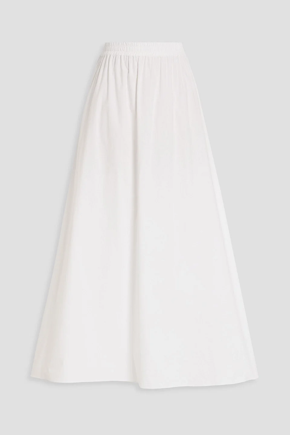 Cotton-poplin midi skirt - 1