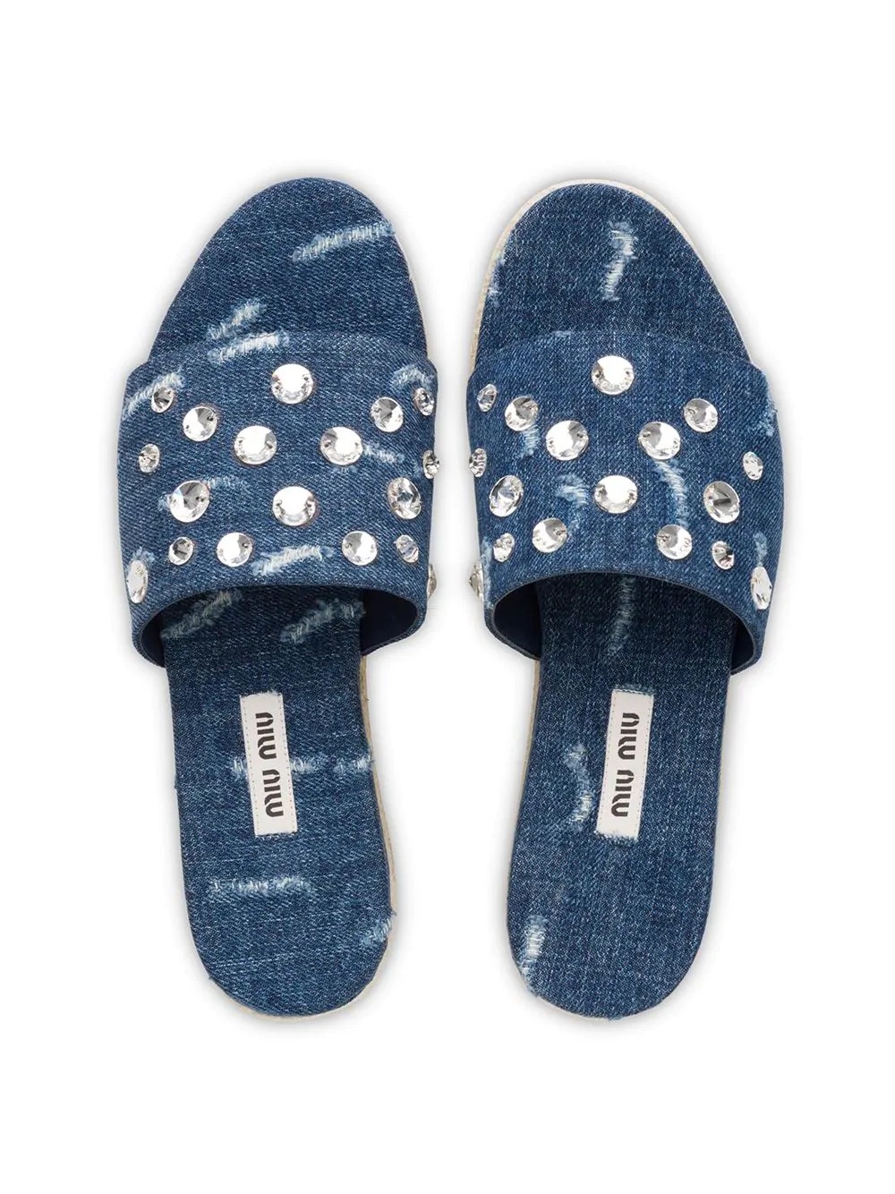 denim platform sandals - 4