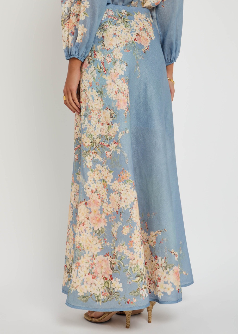 Zimmermann Cascadian Floral-print Linen Maxi Skirt - 3