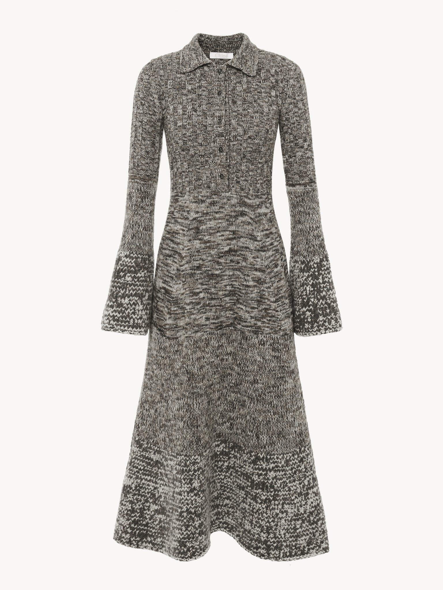 KNITTED SHIRT DRESS - 3