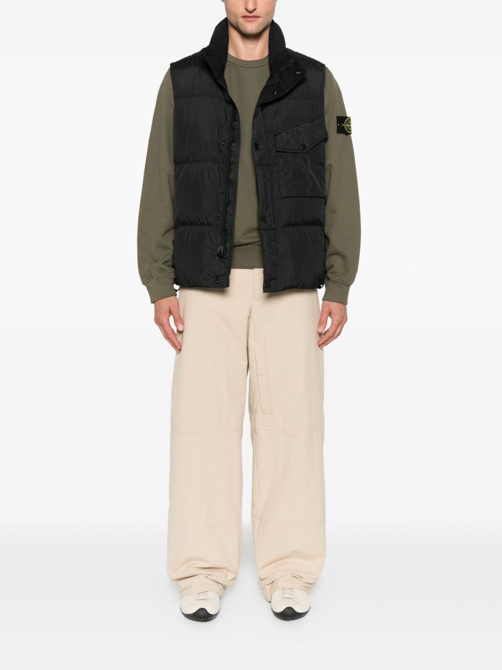 quilted panelled vest - 2