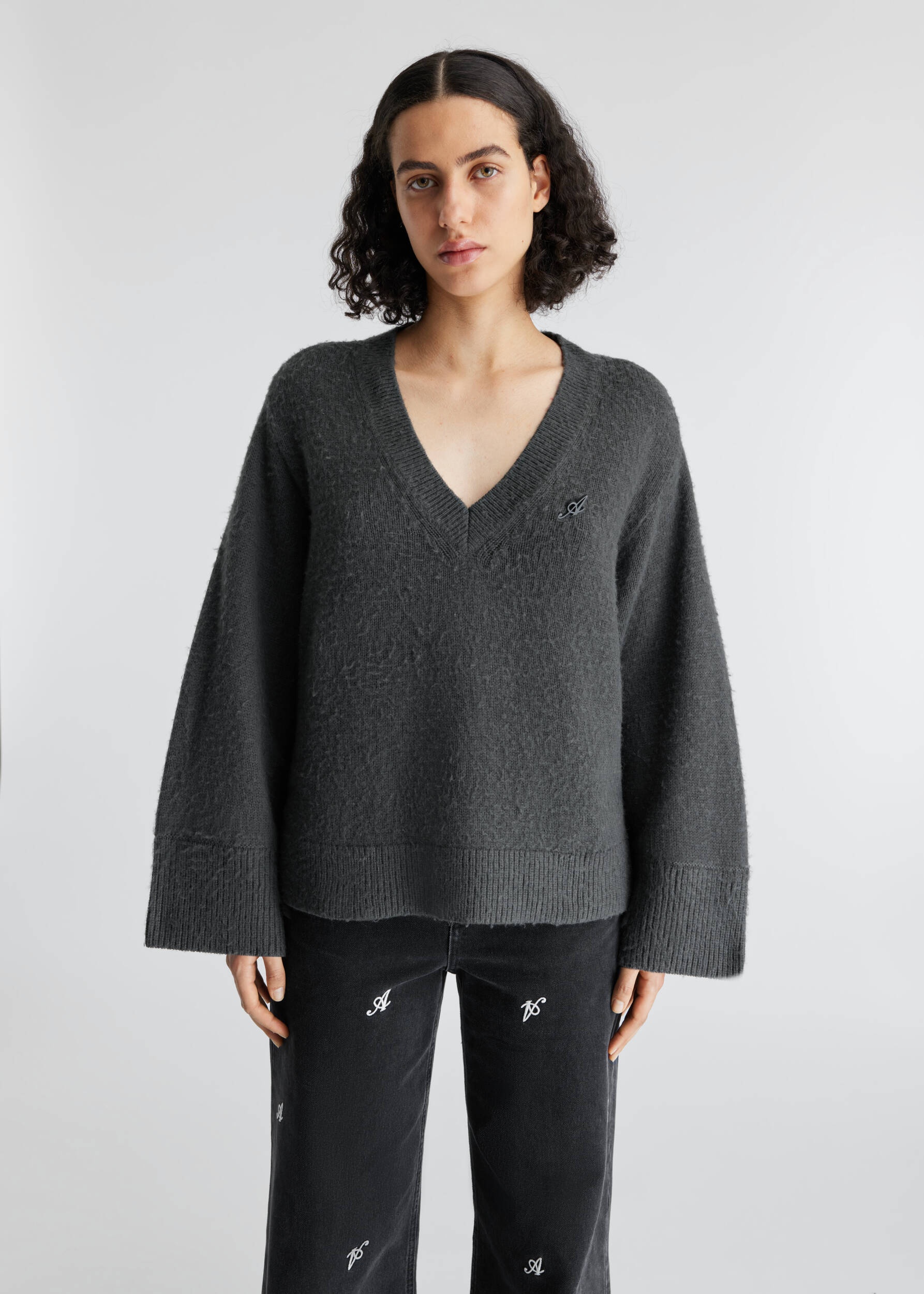 Rain V-neck Sweater - 2