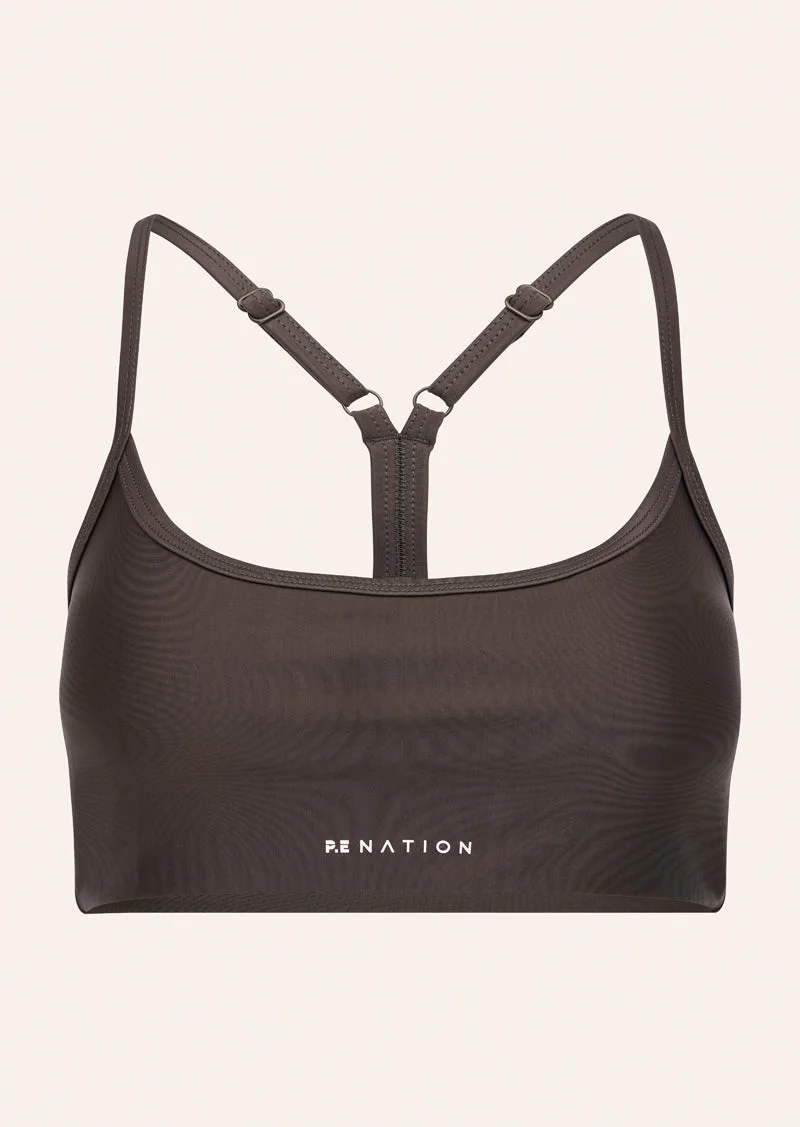 FAIRMONT SPORTS BRA IN MAJOR BROWN - 1