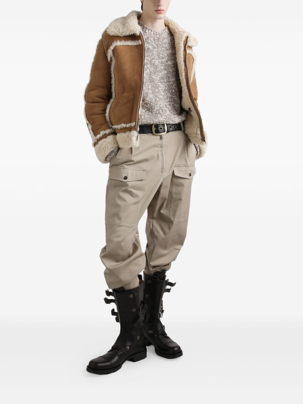 suede shearling jacket - 2