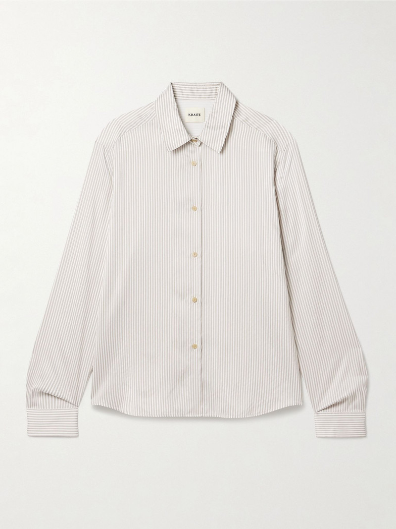 Argo striped silk shirt Cream 1