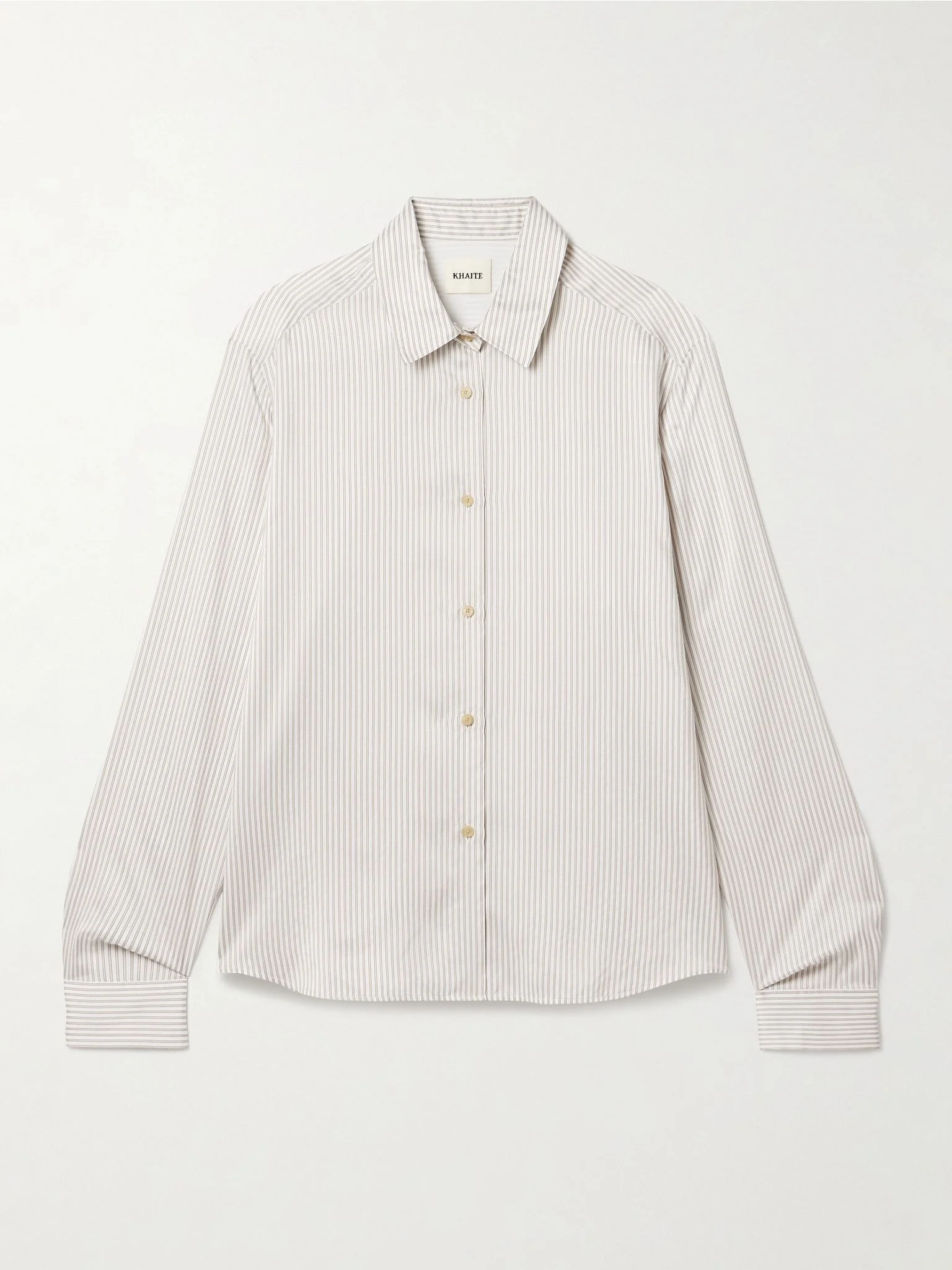 Argo striped silk shirt Cream - 1