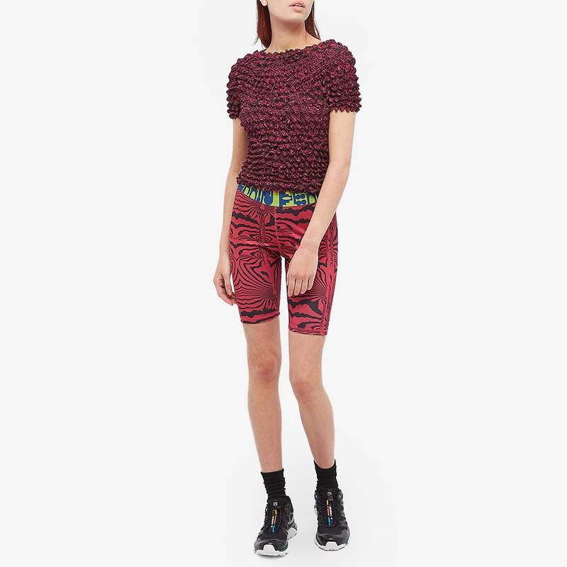 BRAIN DEAD Brain Dead Warped Zebra Buble Shrink Top outlook