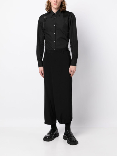 Yohji Yamamoto asymmetric cropped trousers outlook