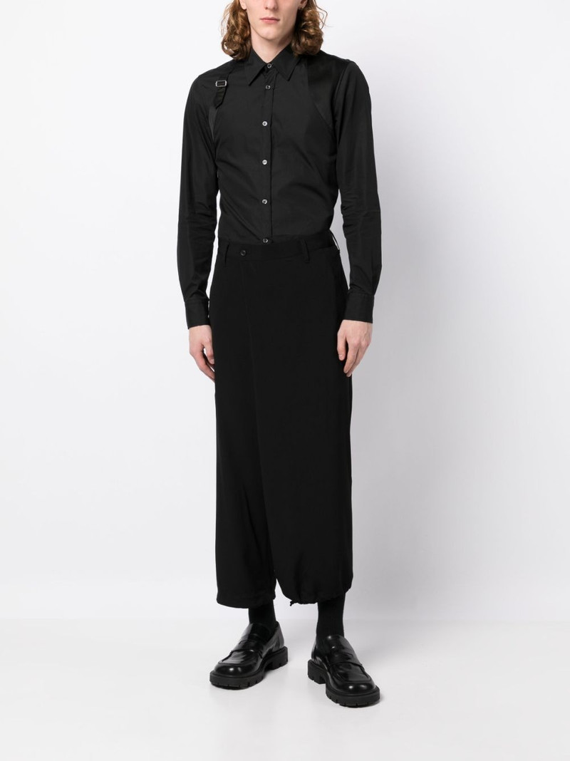 Yohji Yamamoto asymmetric cropped trousers outlook