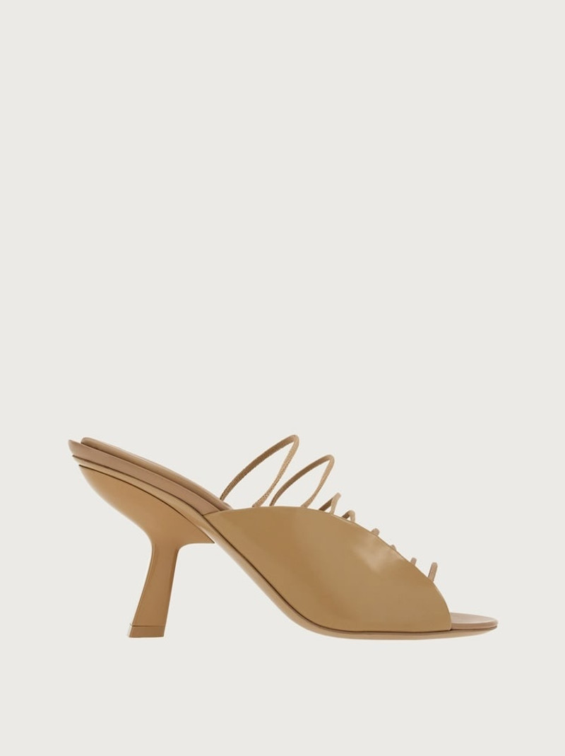 OPEN-TOE SANDALS WITH SHAPED HEEL - 1