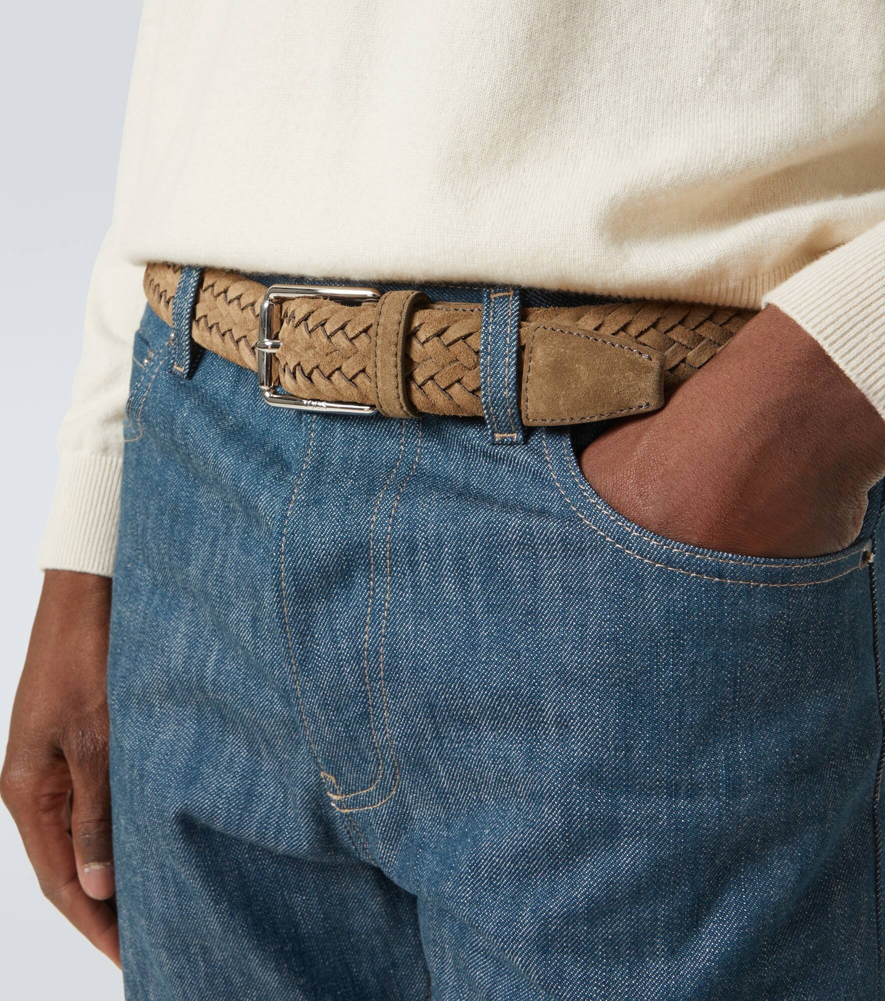 Braided suede belt - 3