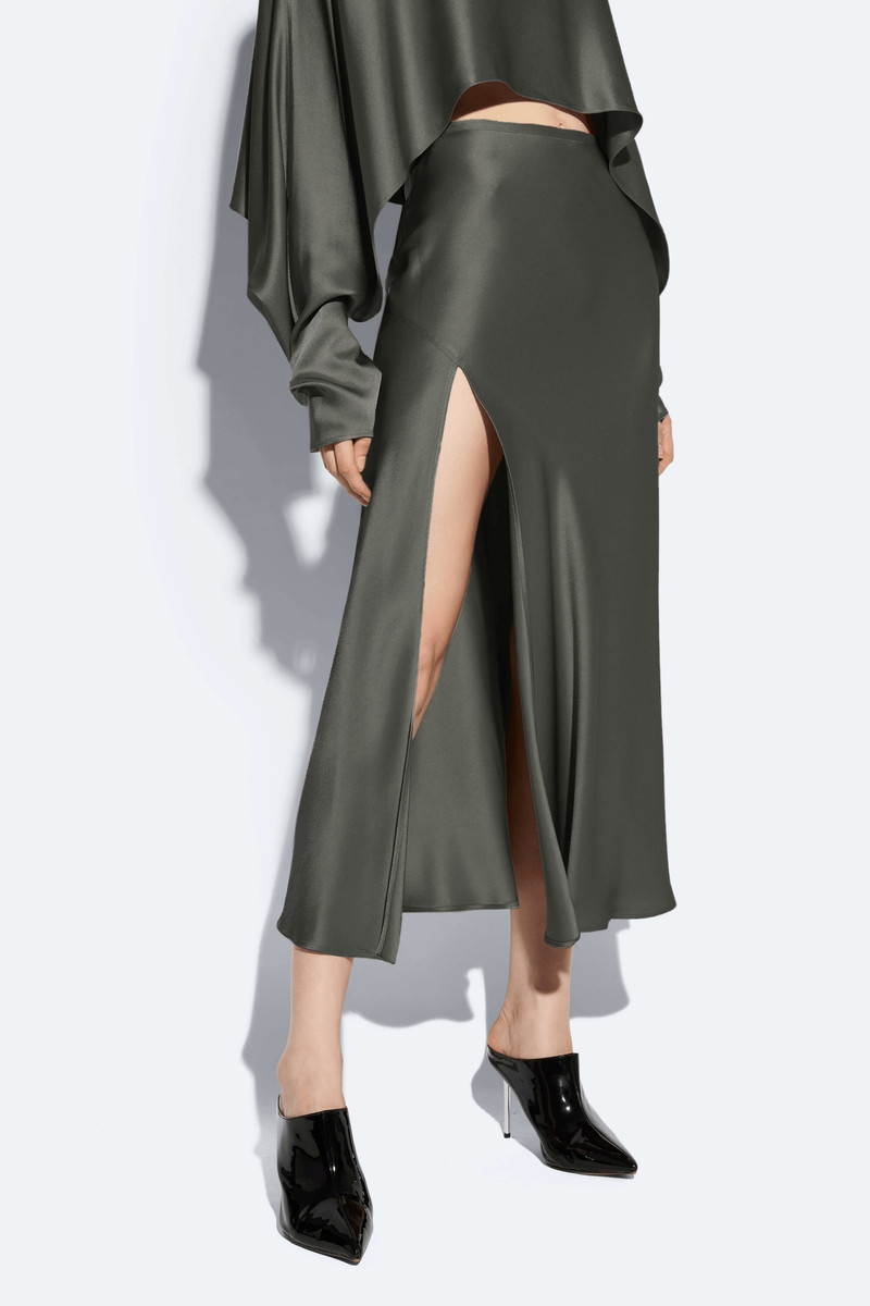 Satin Bias Midi Skirt 4