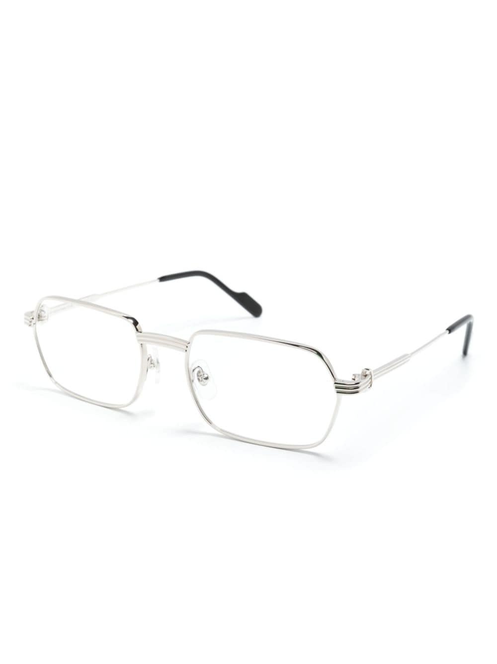 polished rectangle-frame glasses - 2