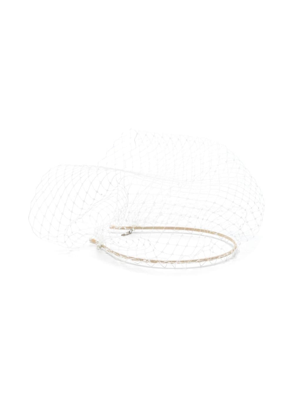 veil-detail fishnet headband - 2