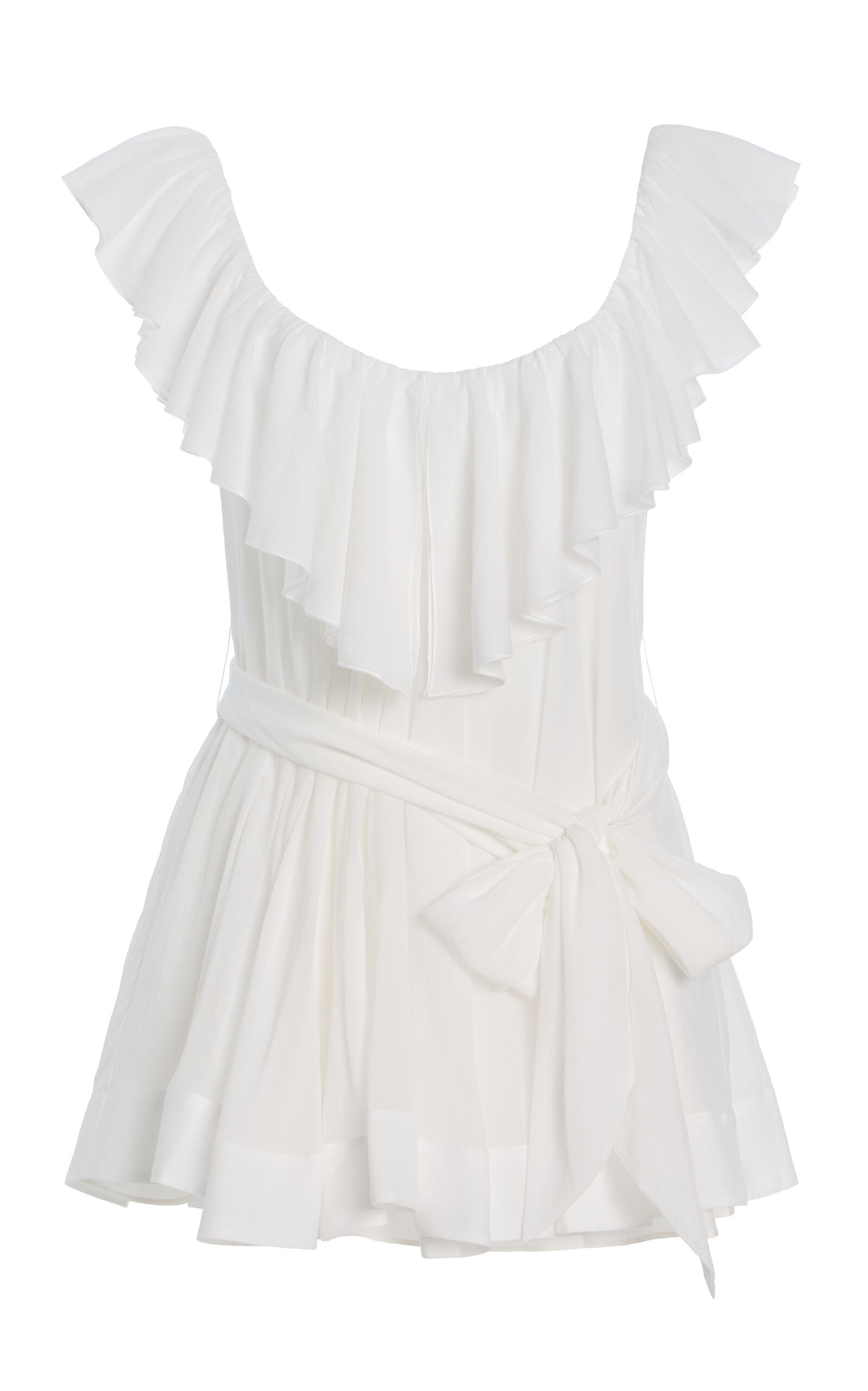 Cotton Mini Dress ivory - 1