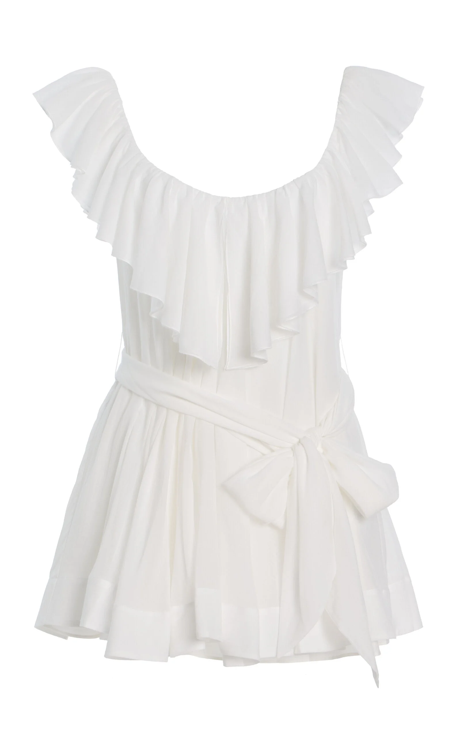 Cotton Mini Dress ivory - 1