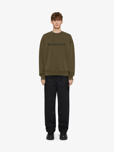 Givenchy GIVENCHY ARCHETYPE SLIM FIT SWEATSHIRT IN FLEECE outlook