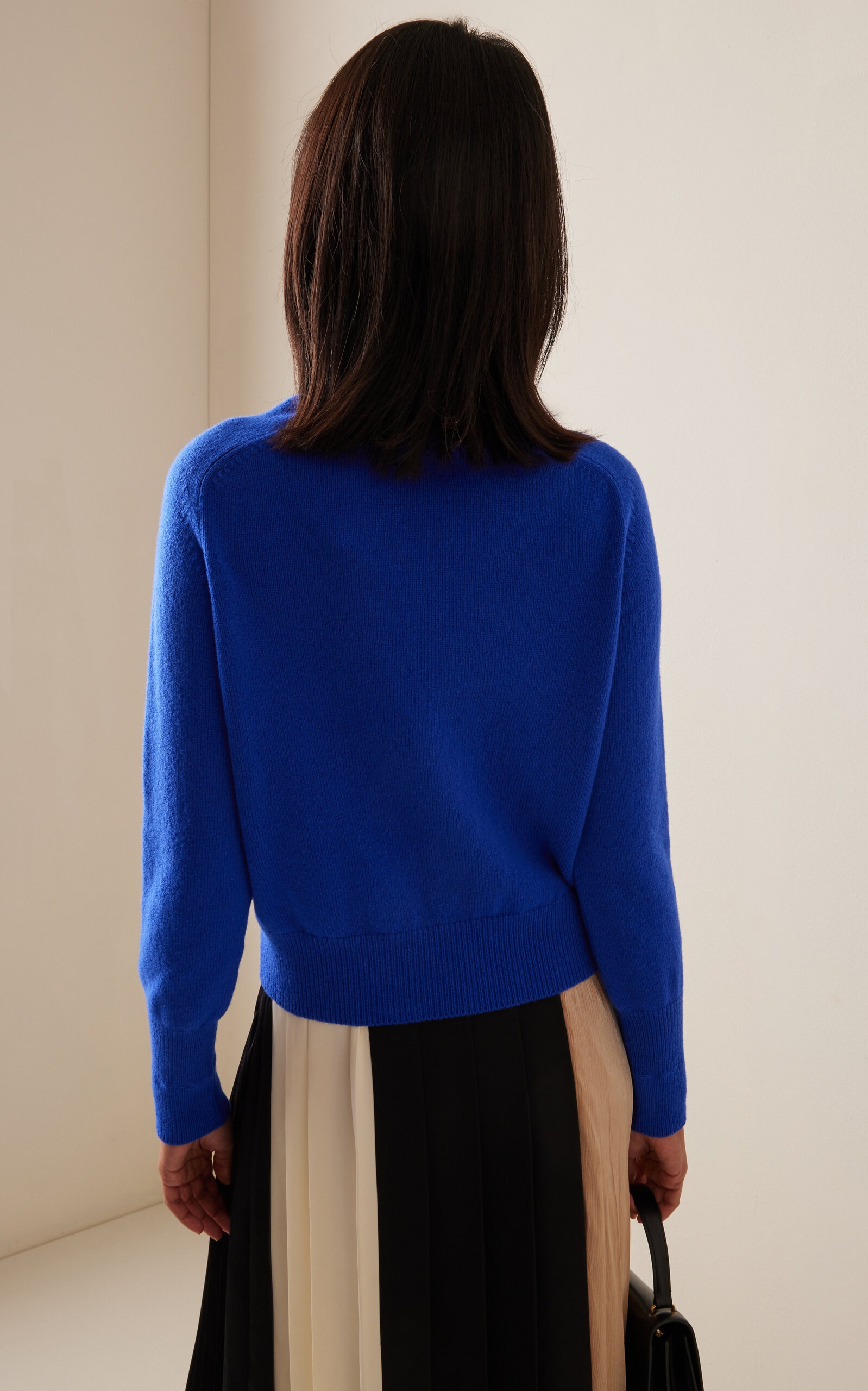 Knit Wool Turtleneck Sweater blue - 4