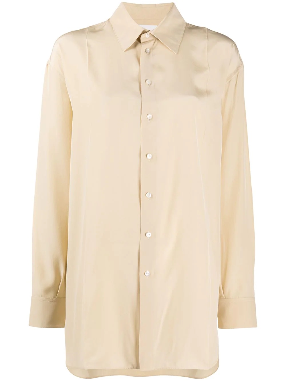 long sleeve silk shirt - 1